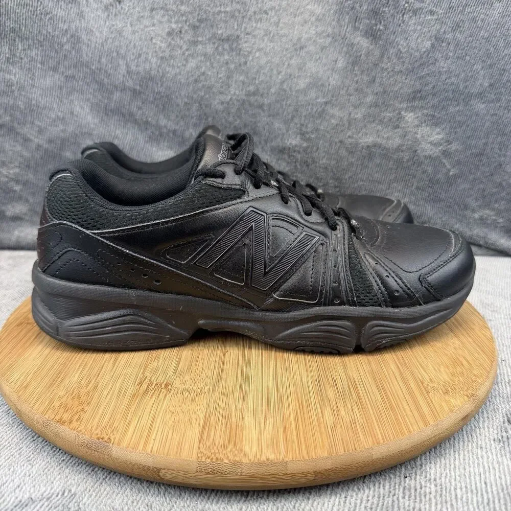 New Balance 519 Shoes Mens Size 10.5 Black Leather Athletic Sneakers MX519BK